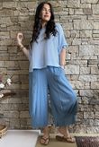 Jo Jo Quirky Hopsack Crop Pant Denim 
